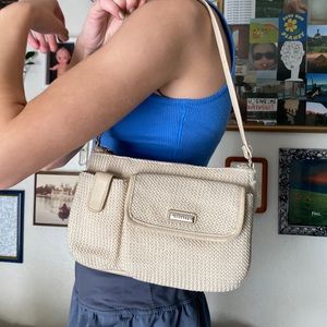 cream knit rossetti shoulder purse